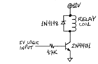 2N4401 transistor driving relay coil