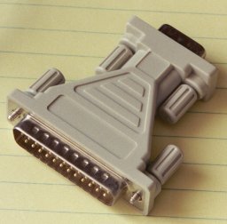 DB9-to-DB25 adapter